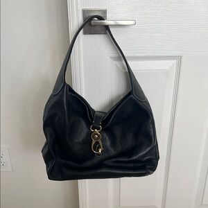 Dooney & Bourke Black Leather Hobo Bag with Slouchy Design